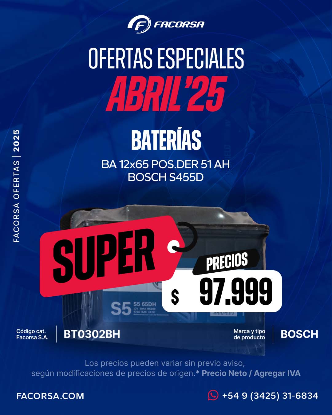 Oferta Batería Abril 2025 - FACORSA