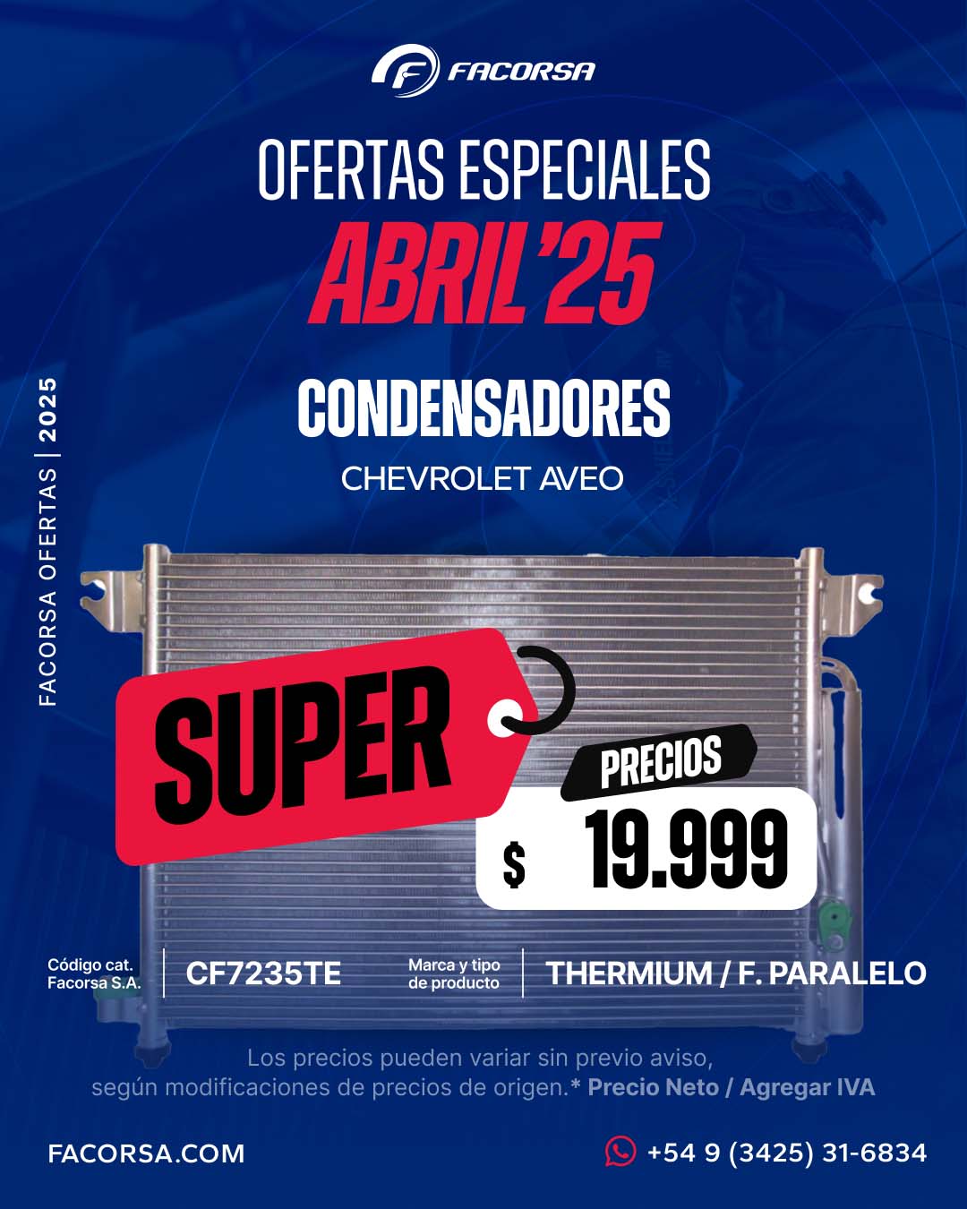 Oferta Condensadores Abril 2025 - FACORSA