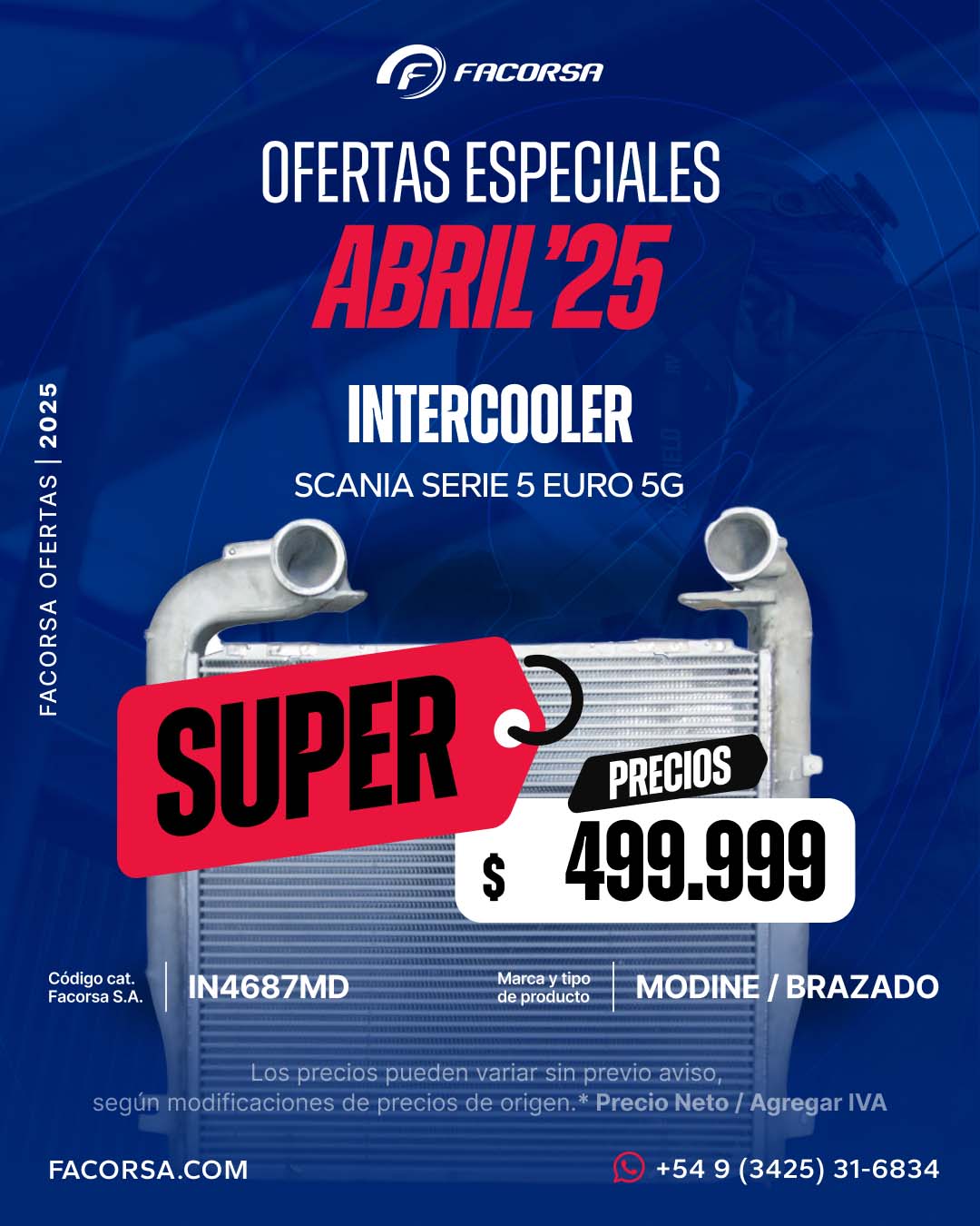Oferta Intercoolers Abril 2025 - FACORSA