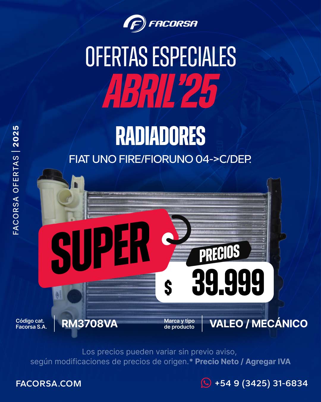 Oferta Radiadores Abril 2025 - FACORSA