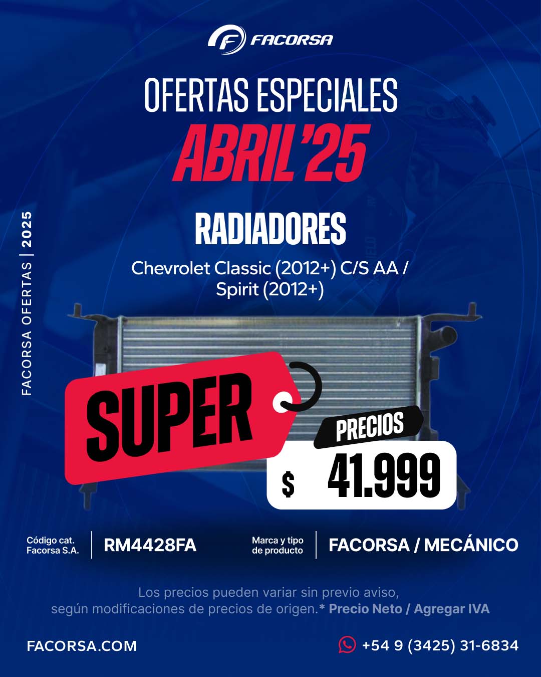 Oferta Radiadores Abril 2025 - FACORSA