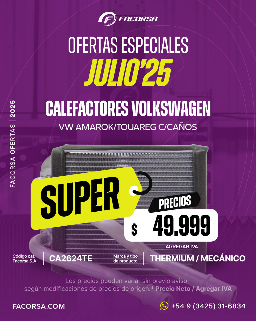 Oferta Calefactores Julio 2025 - FACORSA